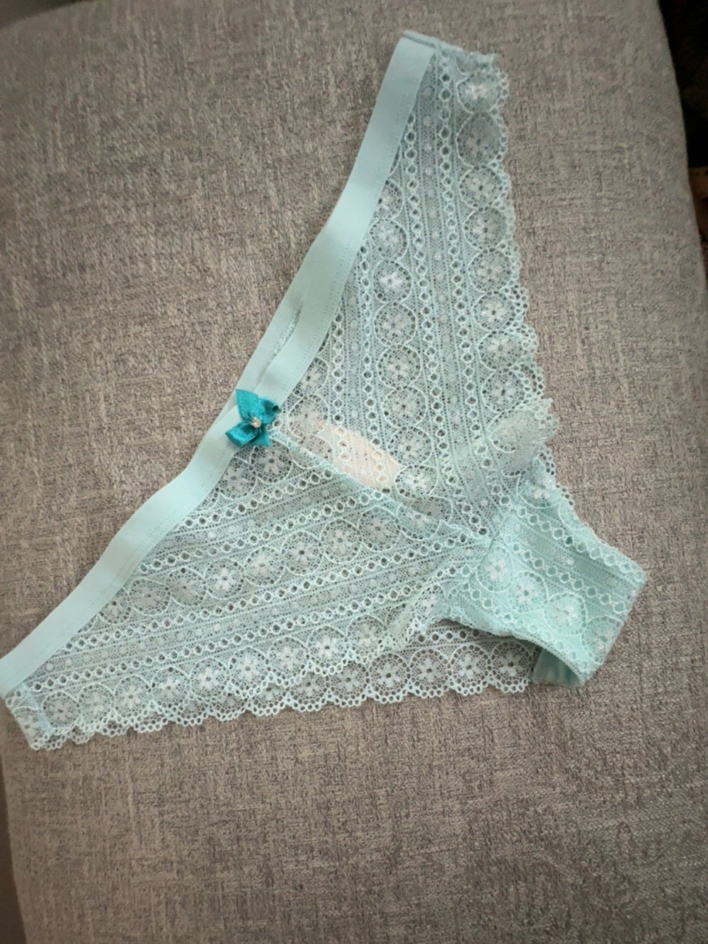 Victoria’s Secret Lace Panty - Light Aqua NWT